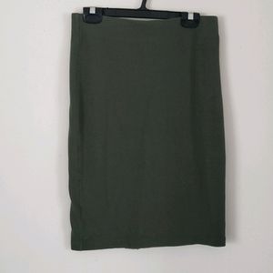 Olive Green Midi Skirt